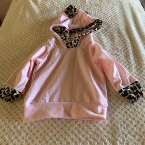 Two piece pant set pink/ leopard